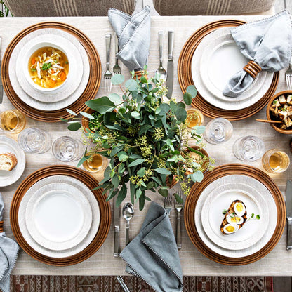 Juliska Blenheim Oak Dinner Plate, Whitewash