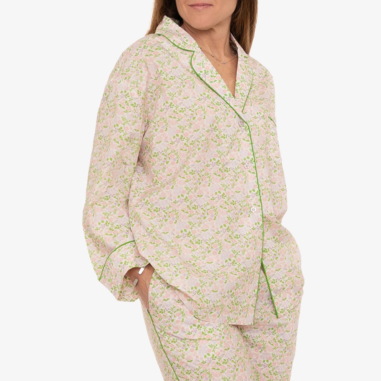 Lenora Classic Capri Pajamas - Pink Blossom
