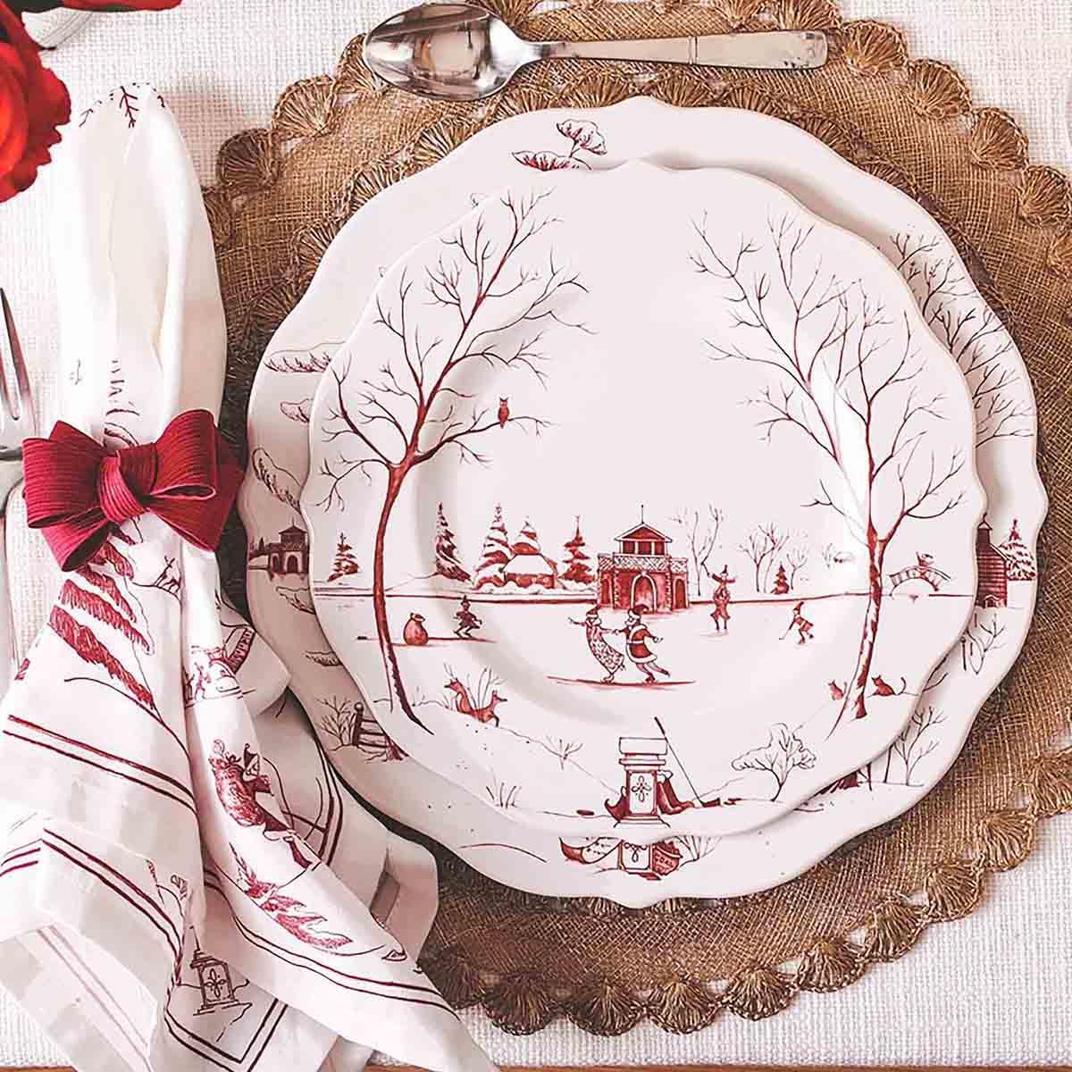 Juliska Country Estate Napkin Ruby Winter Frolic