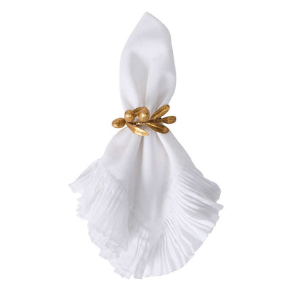 Juliska Forest Walk Leaf Napkin Ring Set/4 - Gold