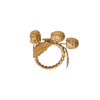 Juliska Forest Walk Leaf Napkin Ring Set/4 - Gold