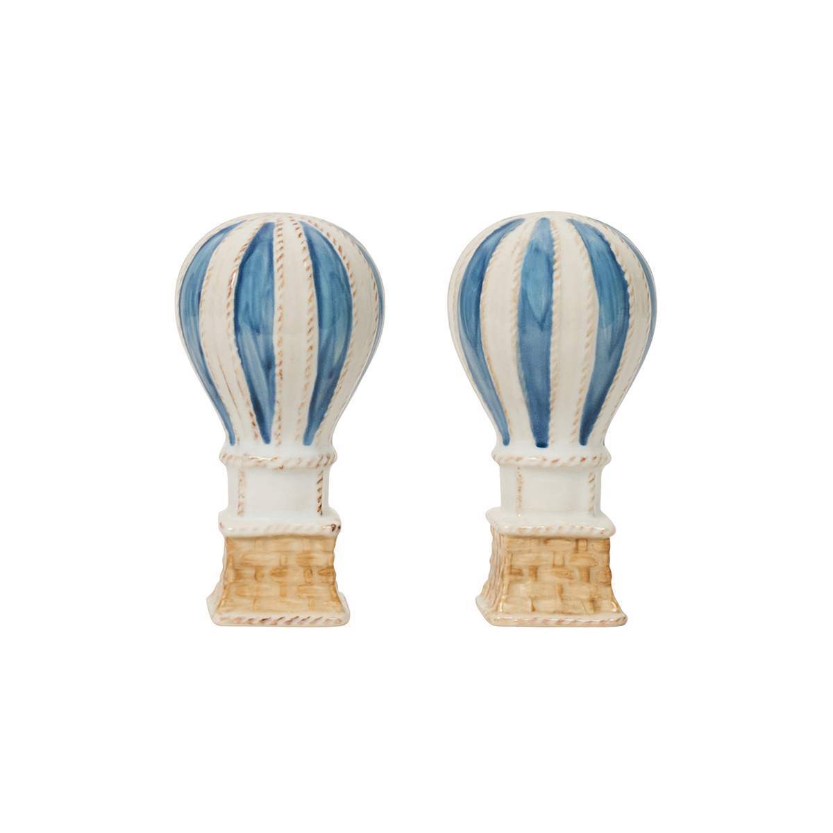 Juliska L'Amour Toujours  Hot Air Balloon Salt and Pepper Shakers Set/2 - Chambray