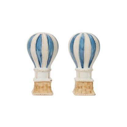 Juliska L'Amour Toujours  Hot Air Balloon Salt and Pepper Shakers Set/2 - Chambray