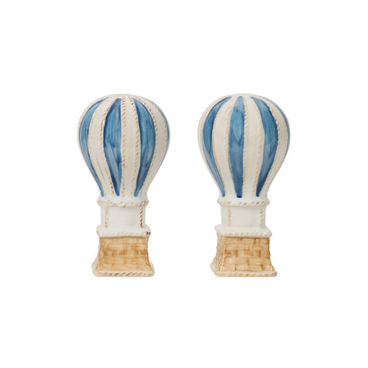 Juliska L'Amour Toujours  Hot Air Balloon Salt and Pepper Shakers Set/2 - Chambray