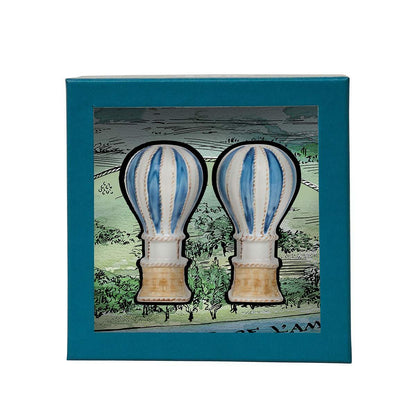 Juliska L'Amour Toujours  Hot Air Balloon Salt and Pepper Shakers Set/2 - Chambray