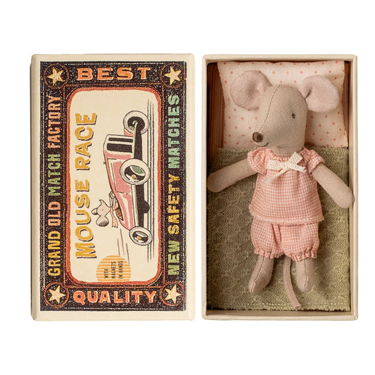 Maileg Little Sister Mouse in Matchbox