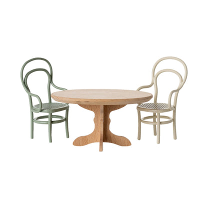  Maileg Oval dining table, Mouse - Nature