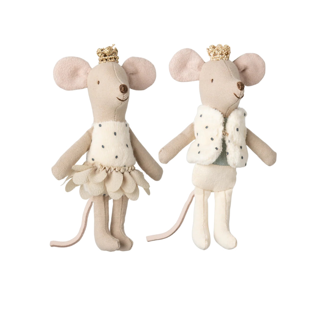 Maileg Royal twin mice, Little sister and brother in matchbox