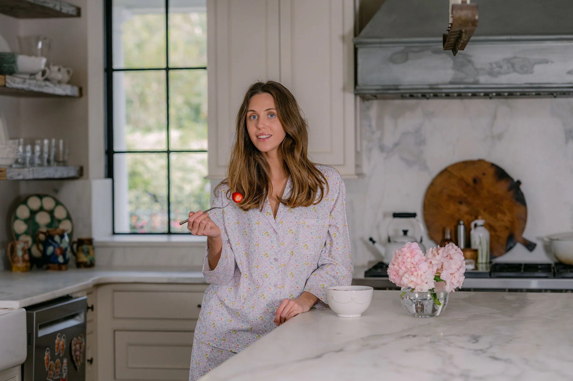 Lenora Classic Capri Pajamas - Lavender Blossom