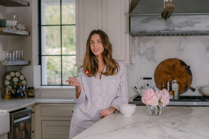 Lenora Classic Capri Pajamas - Lavender Blossom