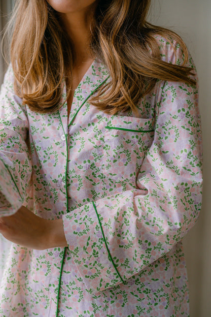 Lenora Classic Capri Pajamas - Pink Blossom