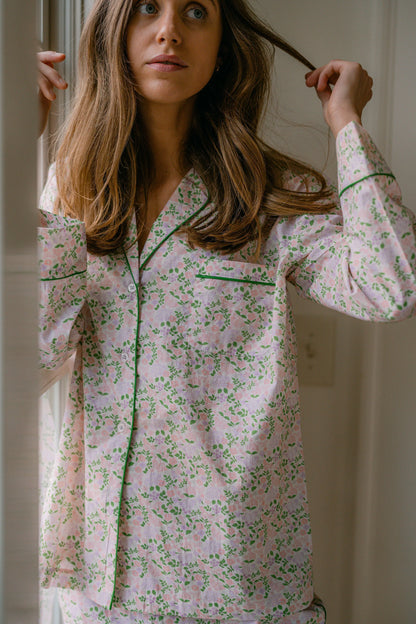 Lenora Classic Capri Pajamas - Pink Blossom