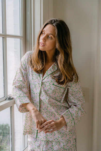 Lenora Classic Capri Pajamas - Pink Blossom