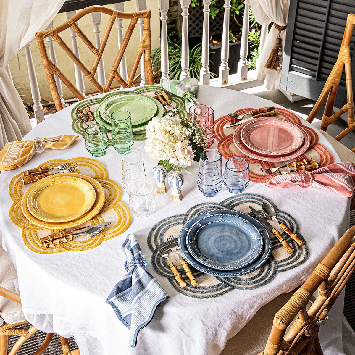 Juliska Berry & Thread Melamine Dinner Plate Ocean
