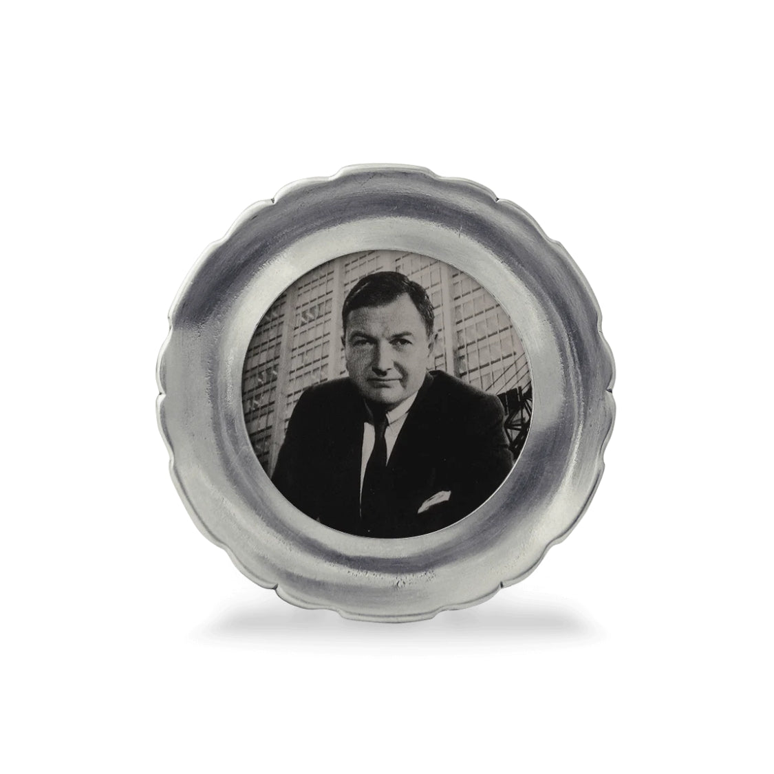 MATCH Pewter Carretti Round Frame - 2.9"