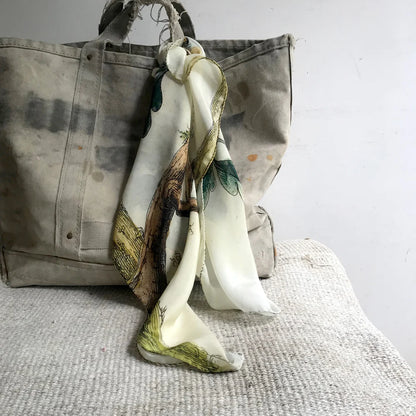 John Derian Bluebird Acorn Silk Scarf 