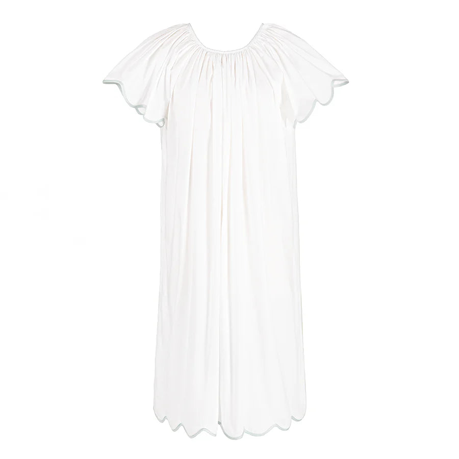 Lenora Vandy Cotton Nightgown - Seafoam