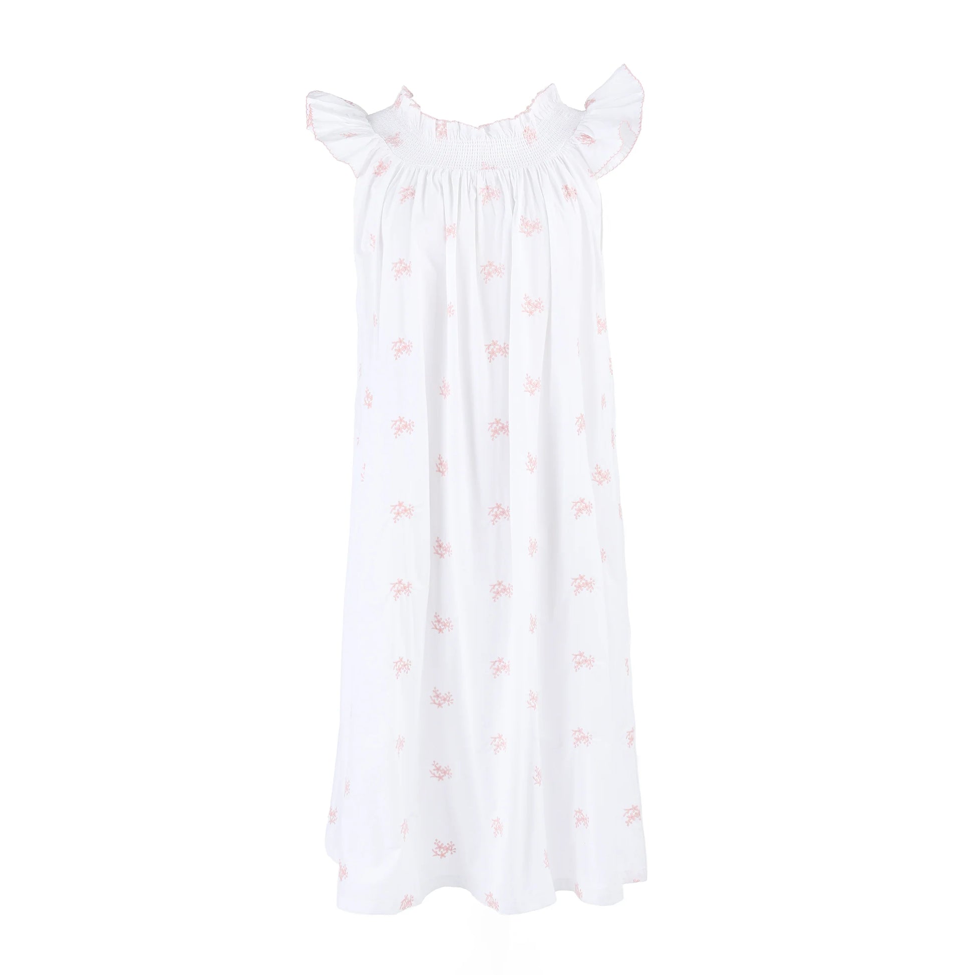 Lenora Nancy Embroidered Coral Nightgown