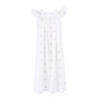 Lenora Nancy Embroidered Coral Nightgown