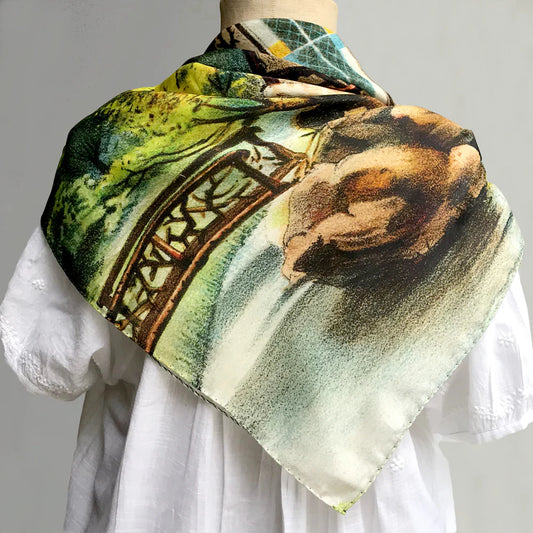 John Derian Pagoda Silk Scarf 