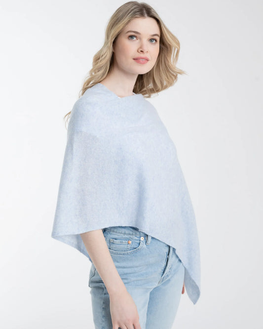 Alashan Cashmere Topper - Periwinkle, La Petite Maison