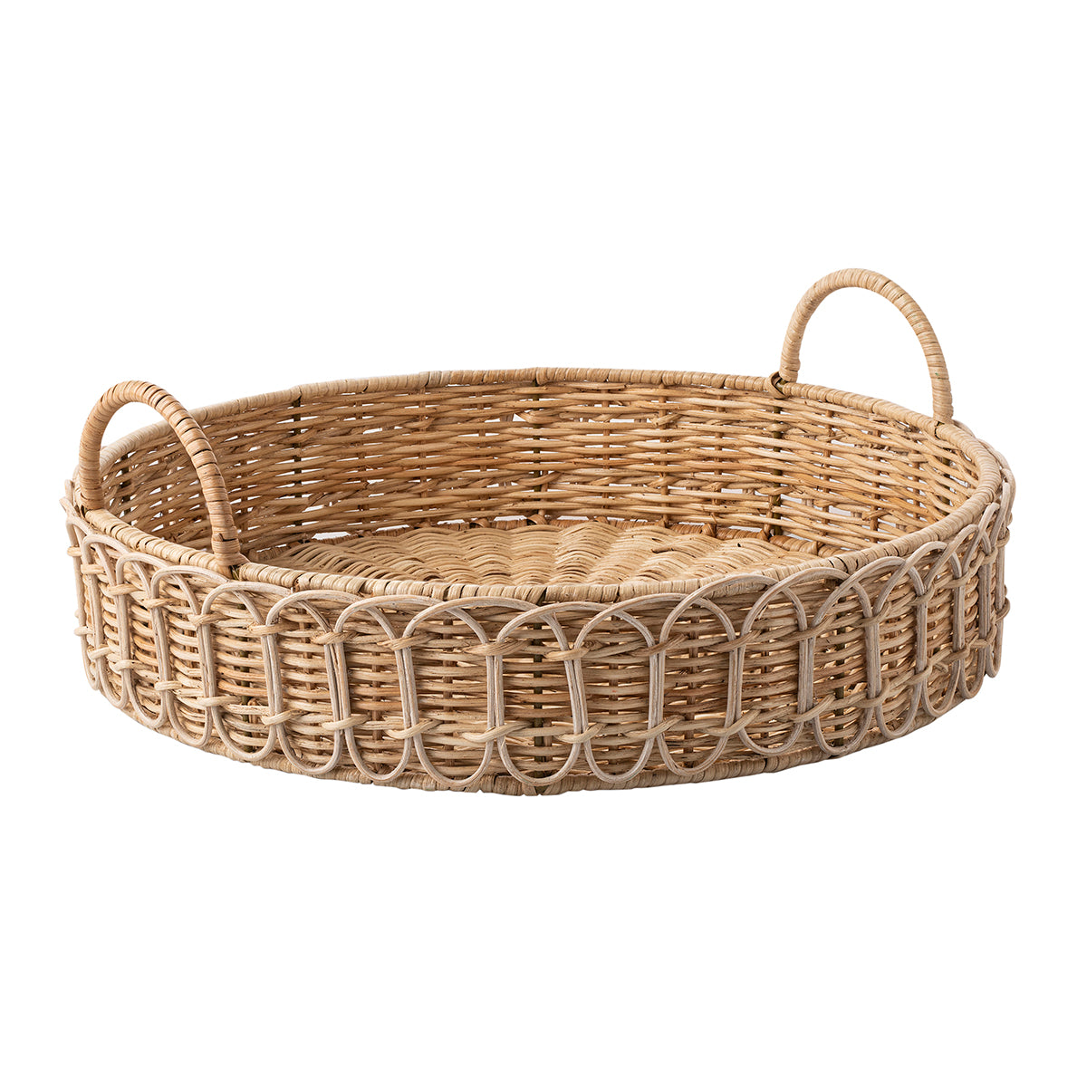 Juliska Provence Rattan 16" Circle Tray - Whitewash