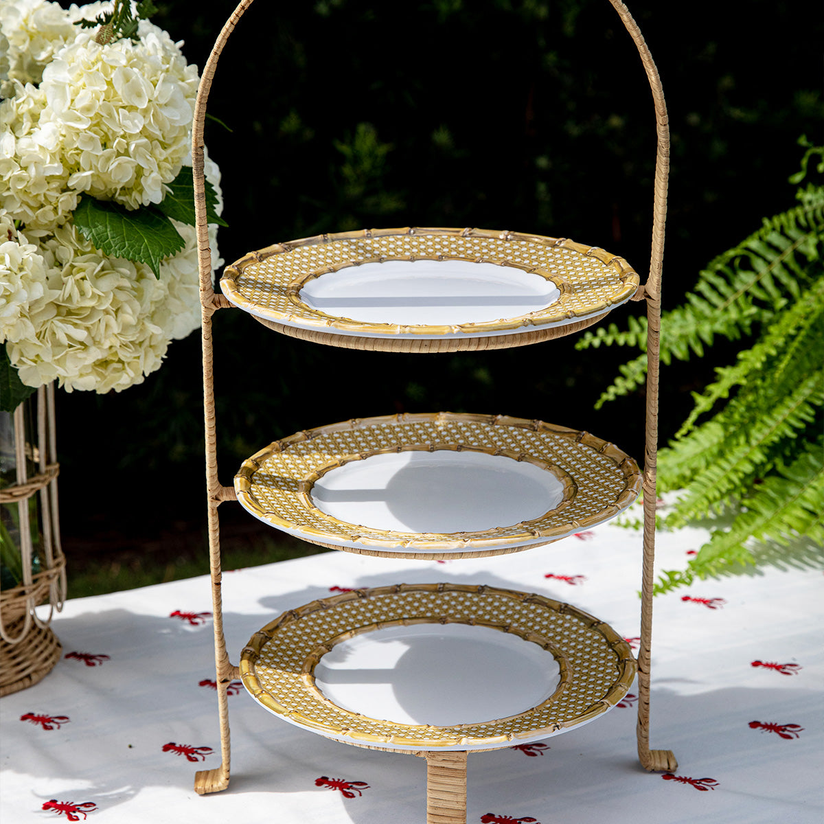 Juliska Provence Rattan Triple Tiered Server - Whitewash