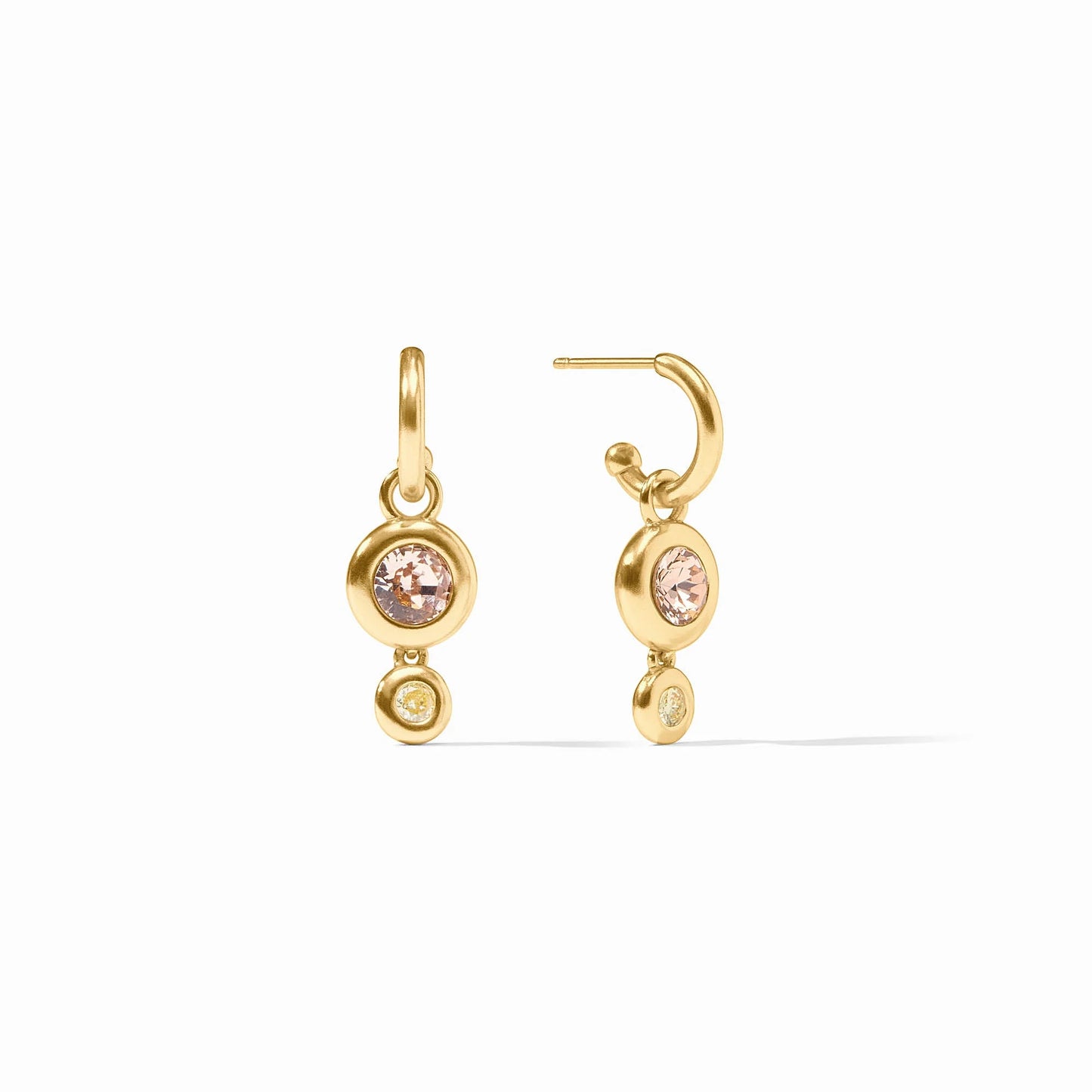 Julie Vos Rainbow Duo Hoop & Charm Earring - Champagne Radiance