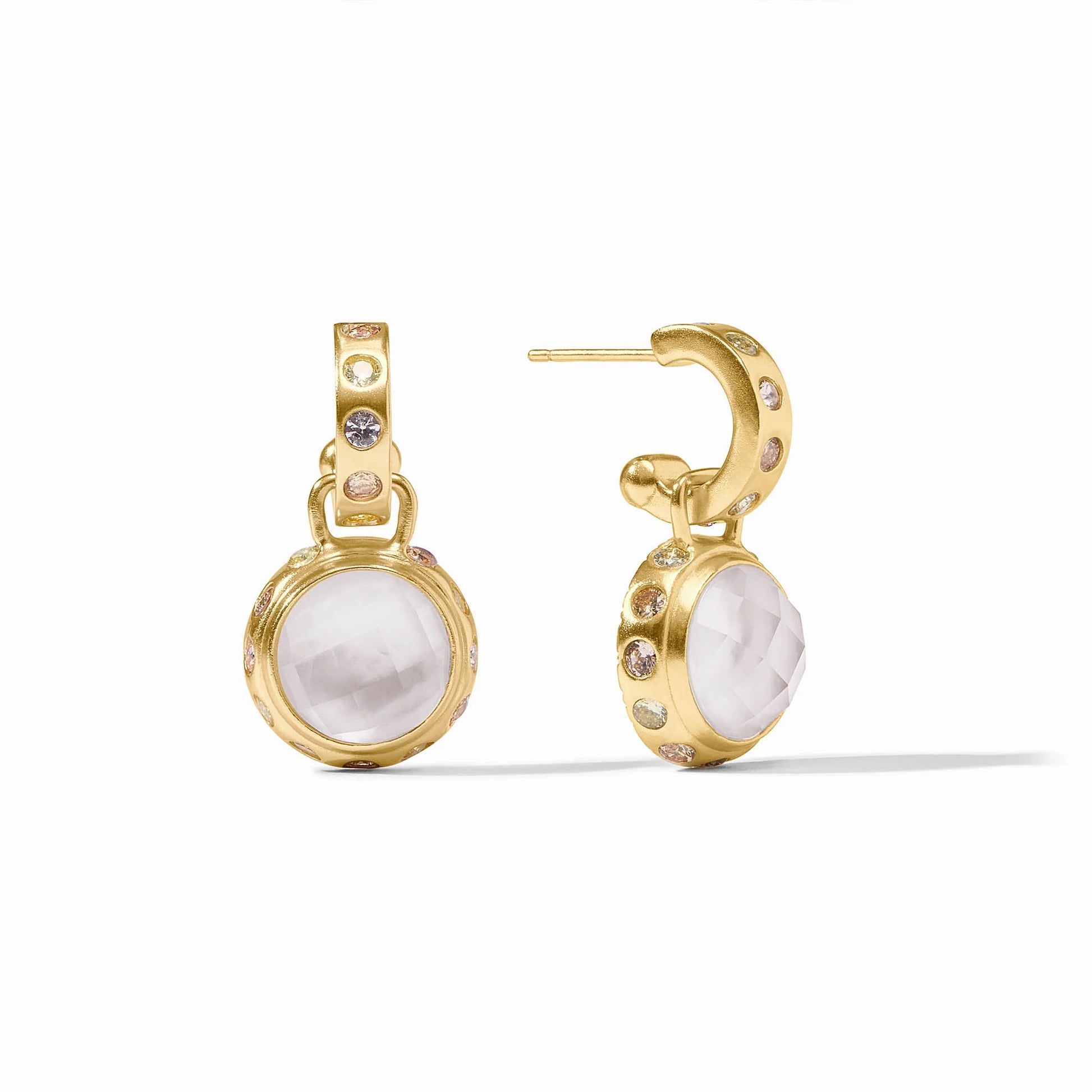 Julie Vos Rainbow Hoop & Charm Earring