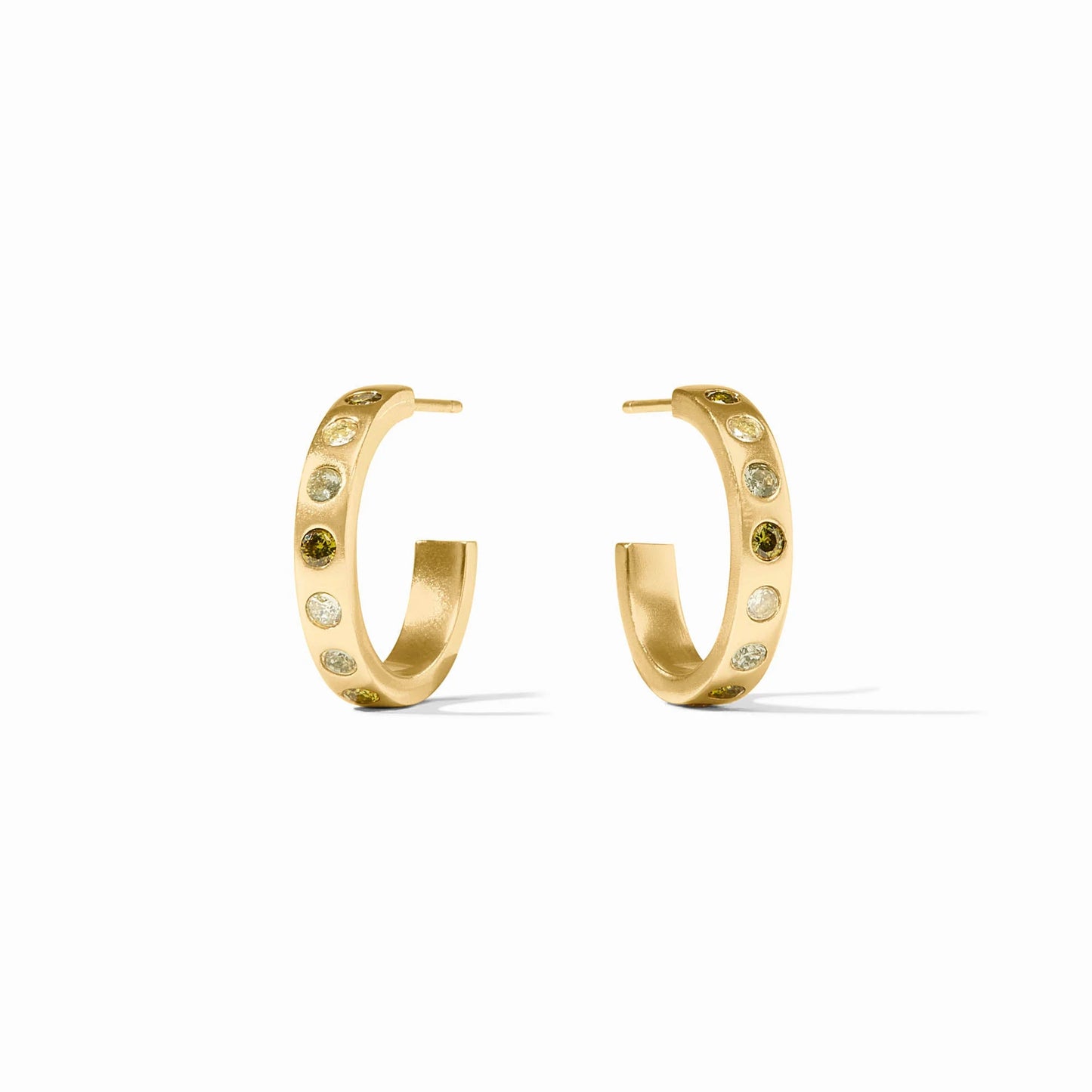 Julie Vos Rainbow Hoop Earrings - Shades of Jade, Small