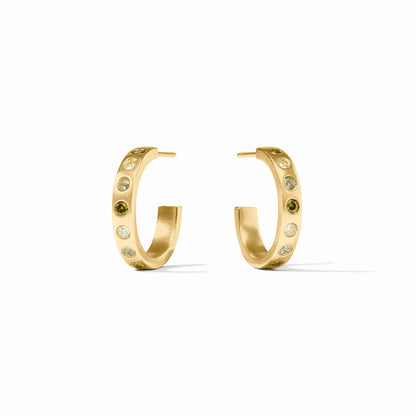 Julie Vos Rainbow Hoop Earrings - Shades of Jade, Small