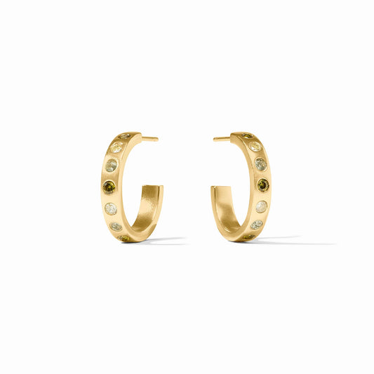 Julie Vos Rainbow Hoop Earrings - Shades of Jade, Small