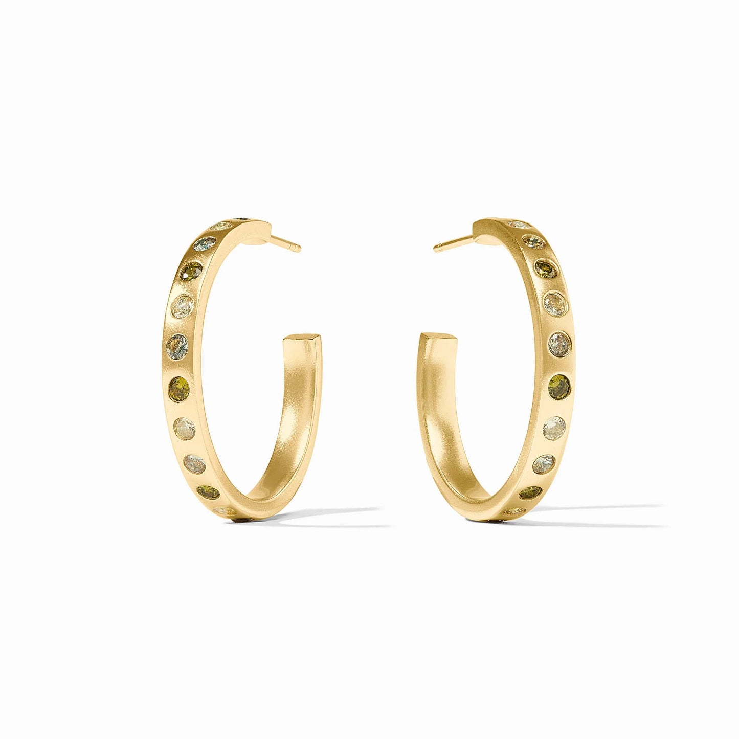 Julie Vos Rainbow Hoop Earrings - Shades of Jade, Medium