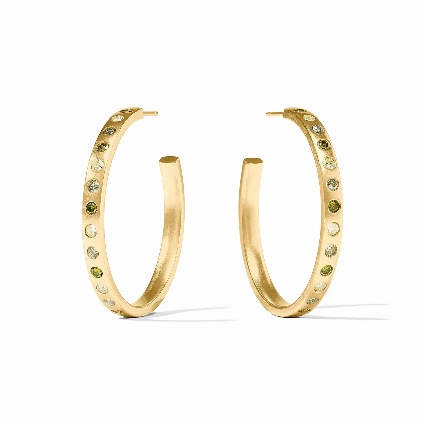 Julie Vos Rainbow Hoop Earrings - Shades of Jade, Large