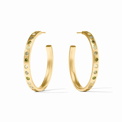 Julie Vos Rainbow Hoop Earrings - Shades of Jade, Large