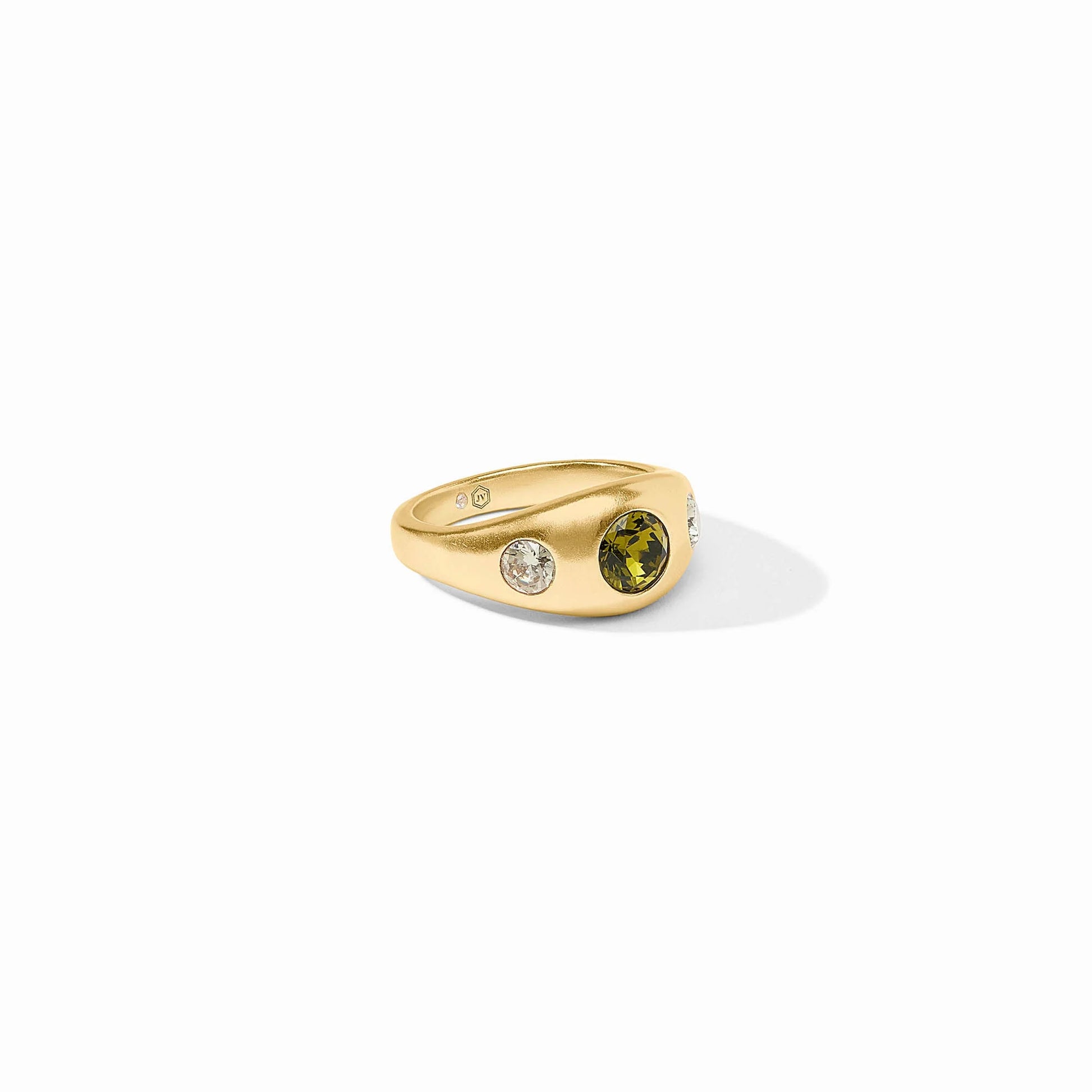 Julie Vos Rainbow Signet Ring - Shades of Jade