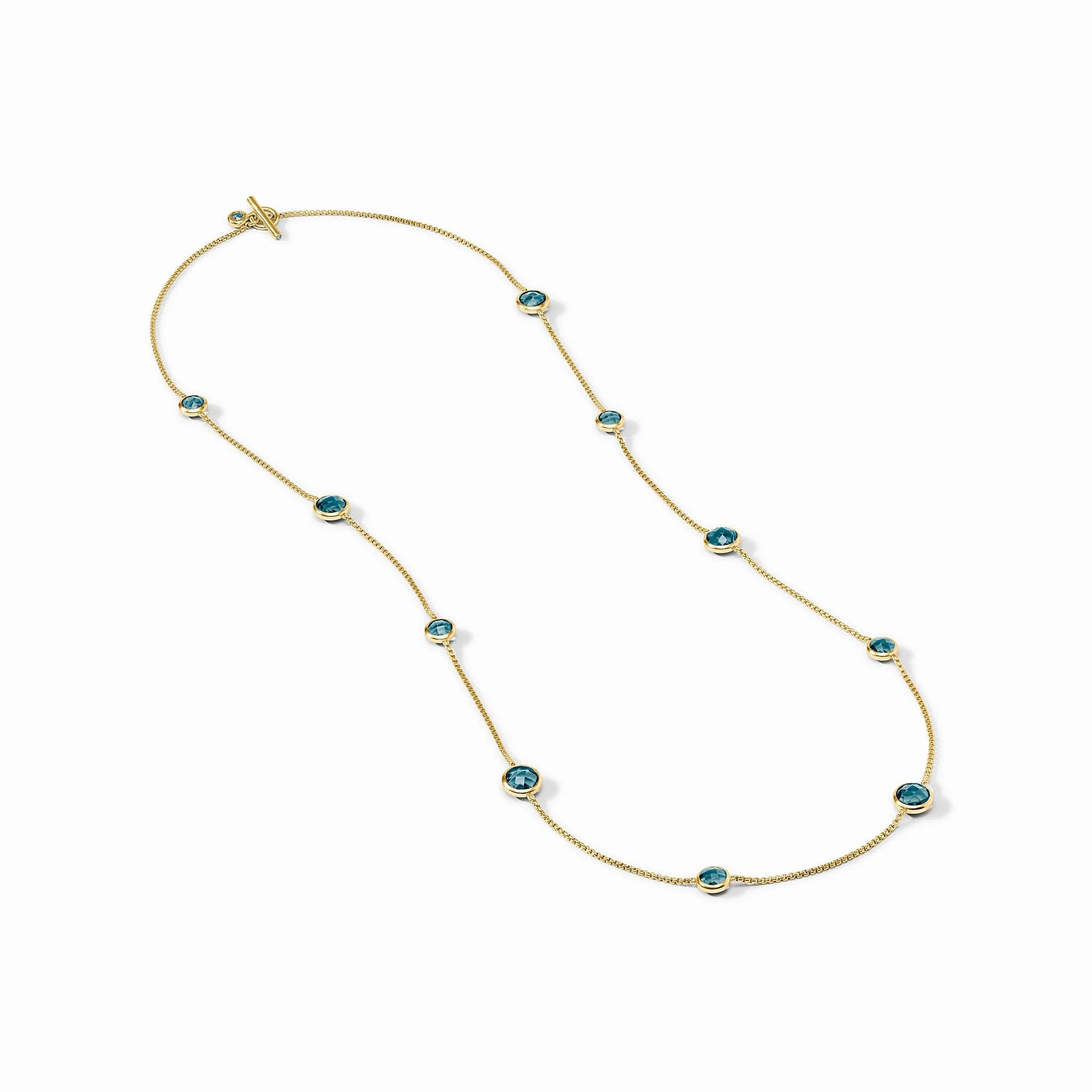 Julie Vos Rainbow Station Necklace - Montana Blue