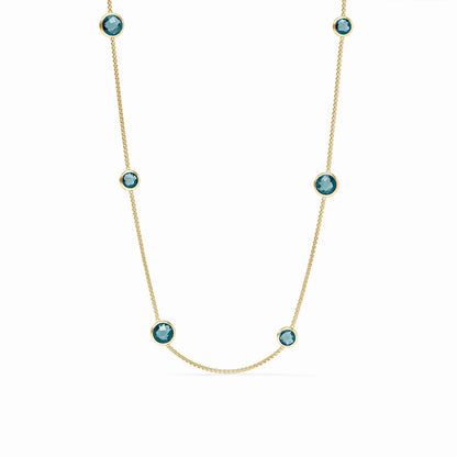 Julie Vos Rainbow Station Necklace -Montana Blue