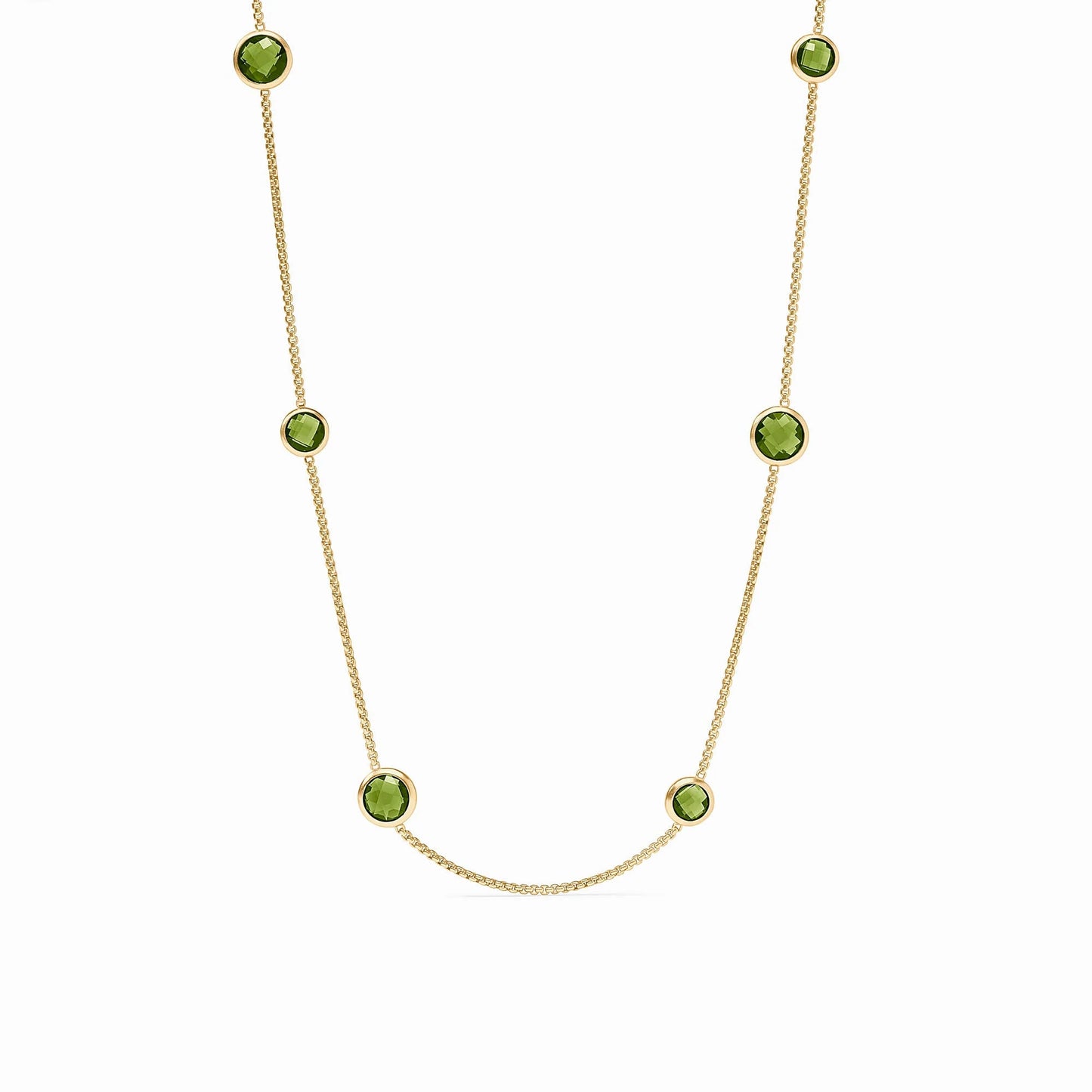 Julie Vos Rainbow Station Necklace - Palmetto Green