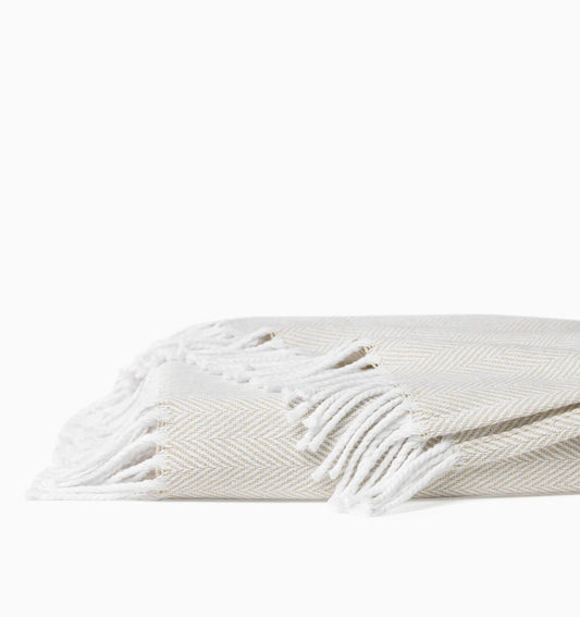 Sferra Celine Throw -White/Sand