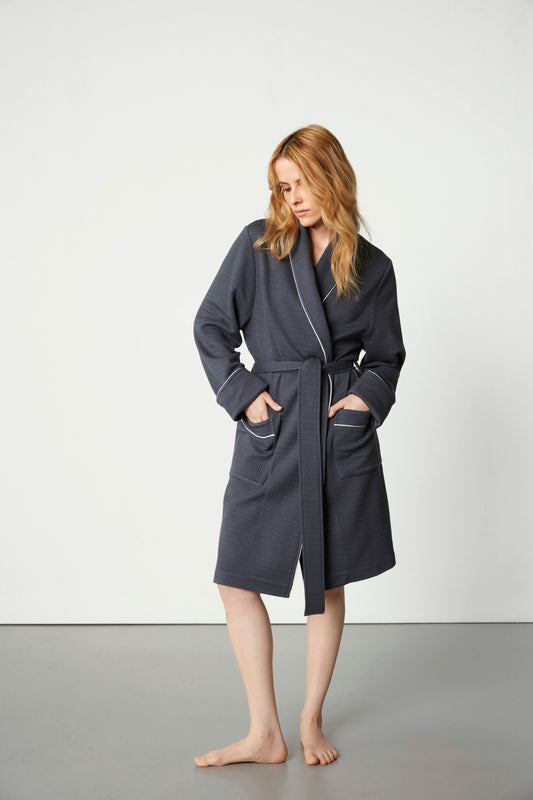 Pluto Sofia Short Robe - Navy