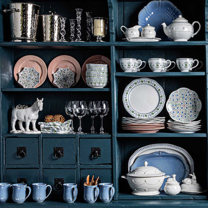 Juliska Villa Seville Scalloped Side/Cocktail Plate Set/4 - Chambray