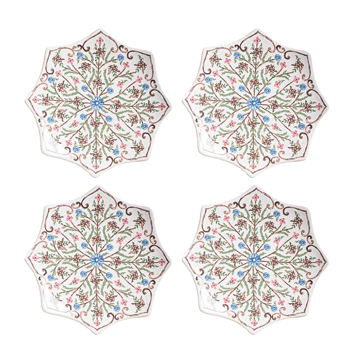 Juliska Villa Seville Scalloped Side/Cocktail Plate Set/4 - Chambray