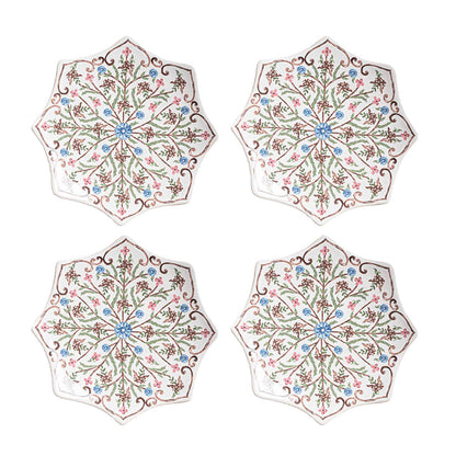 Juliska Villa Seville Scalloped Side/Cocktail Plate Set/4 - Chambray