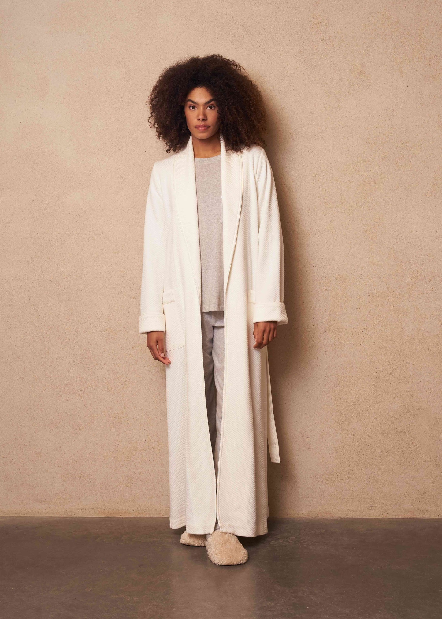 Pluto Sylvie Long Robe - White