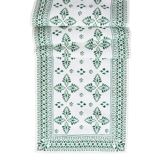 Juliska Iberian Border 18" x 90" Table Runner - Evergreen