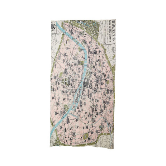 Paris Map Scarf