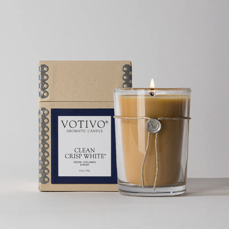 Votivo Clean Crisp White Aromatic Candle - 6.8 oz