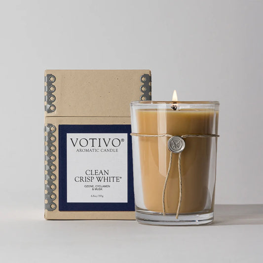 Votivo Clean Crisp White Aromatic Candle - 6.8 oz
