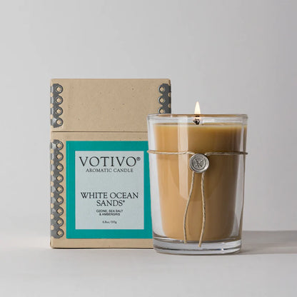 Votivo White Ocean Sands Aromatic Candle - 6.8 oz